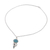 Blue topaz and chalcedony pendant necklace, 'Sentimental Journey' - Blue Topaz and Chalcedony Pendant Necklace from India