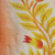 Seidentuch, 'Mount Harriet Sunrise - Schal aus 100% Seide in Pfirsichgold und Rot mit Blattmotiv