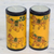 Wood tealight holders, 'Animal Parade' (pair) - Pair of Yellow Animal-Themed Tealight Holders from India thumbail