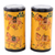 Wood tealight holders, 'Animal Parade' (pair) - Pair of Yellow Animal-Themed Tealight Holders from India (image 2a) thumbail
