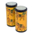 Wood tealight holders, 'Animal Parade' (pair) - Pair of Yellow Animal-Themed Tealight Holders from India (image 2d) thumbail