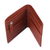 Men's leather wallet, 'Russet Minimalist' - Men's Lined Leather Wallet in Russet Brown from India (image 2c) thumbail