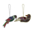 Cotton ornaments, 'Cheerful Birds' (set of 4) - Embroidered Cotton Bird Ornaments from India (Set of 4) (image 2b) thumbail