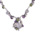 Multi-gemstone pendant necklace, 'Luminous Beauty' - Sterling Silver and Multigem Pendant Necklace from India