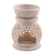 Soapstone oil warmer, 'Floral Warmth' - Handcrafted Lotus Flower Soapstone Oil Warmer from India (image 2a) thumbail