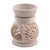 Soapstone oil warmer, 'Floral Warmth' - Handcrafted Lotus Flower Soapstone Oil Warmer from India (image 2c) thumbail