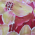 'Amber Blossom' - Pink and Yellow Expressionist Signed Flower Painting (image 2b) thumbail