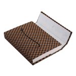 Handmade paper journal, 'Artistic Black' - Indian Black Brocade Button-Close Handmade Paper Journal