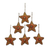 Beaded ornaments, 'Brilliant Stars' (set of 6) - Set of Six Beaded Star Ornaments from India thumbail