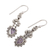 Amethyst dangle earrings, 'Droplet Dreams' - Sterling Silver and Teardrop Amethyst Earrings from India (image 2c) thumbail