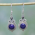 Lapis lazuli dangle earrings, 'Grand Delhi Blue' - 925 Sterling Silver and Lapis Lazuli India Jewelry Earrings