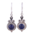 Lapis lazuli dangle earrings, 'Grand Delhi Blue' - 925 Sterling Silver and Lapis Lazuli India Jewelry Earrings