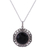 Onyx pendant necklace, 'Romance of the Night' - Fair Trade Black Onyx Pendant Necklace Handmade in India