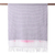 Bufanda de algodón - Bufanda 100% algodón a rayas lavanda tejida a mano de la India