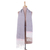 Cotton scarf, 'Lavender Delight' - Hand Woven Lavender Striped 100% Cotton Scarf from India (image 2c) thumbail