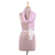 Cotton scarf, 'Pink Delight' - Hand Woven Pink Striped 100% Cotton Wrap Scarf from India thumbail