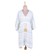 Cotton caftan, 'Turquoise Waves' - Striped Cotton Thorthu Beach Cover-Up Caftan from India (image 2c) thumbail
