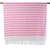 Cotton sarong, 'Beach Day in Light Pink' - Hand Woven Pink and White Striped Cotton Sarong from India (image 2c) thumbail