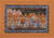 Miniature painting, 'Majestic Cavalcade' - Indian Miniature Painting on Tangerine Orange Silk thumbail