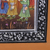 Miniature painting, 'Majestic Cavalcade' - Indian Miniature Painting on Tangerine Orange Silk (image 2c) thumbail