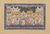 Miniature painting, 'Majestic Parade' - Miniature Silk Portrait of a Royal Mughal Parade at Sunset thumbail