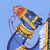 Miniaturmalerei, 'Blue Majestic Steeds' - Indien traditionelle Kunst Tier Thema blau Miniatur Malerei