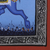 Miniature painting, 'Majestic Steeds' - India Miniature Folk Painting on Silk in Shades of Blue (image 2c) thumbail