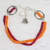 Multi-gemstone beaded bracelet, 'Lotus Fire' - Carnelian Ruby and Cultured Pearl Bracelet from India (image 2) thumbail