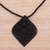 Ebony wood pendant necklace, 'Mughal Delight' - Beaded Ebony Wood Necklace with Hand Carved Leaf Pendant (image 2) thumbail