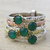 Green onyx multi-stone ring, 'Alluring Globes in Green' - Green Onyx and Sterling Silver Ring from India (image 2) thumbail