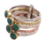 Green onyx multi-stone ring, 'Alluring Globes in Green' - Green Onyx and Sterling Silver Ring from India (image 2b) thumbail