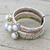 Cultured pearl cocktail ring, 'Alluring Globes in White' - Cultured Pearl and Sterling Silver Ring from India (image 2b) thumbail