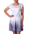 Minikleid aus Seide - kurzes Kleid im Ombré-Stil aus 100 % Seide in Weiß und Wedgewood-Blau