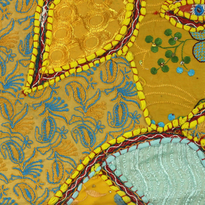 Patchwork-Wandbehang - Recycelter Patchwork-Elefant-Wandbehang aus Indien