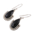 Onyx dangle earrings, 'Magical Night' - Handmade Onyx and Sterling Silver Dangle Earrings from India (image 2c) thumbail