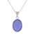 Chalcedony pendant necklace, 'Blue Serenity' - Eight Carat Chalcedony and Sterling Silver Pendant Necklace
