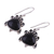 Onyx dangle earrings, 'Mysterious Allure' - Handmade Onyx and Sterling Silver Dangle Earrings