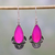 Chalcedony dangle earrings, 'Royal Radiance' - Pink Chalcedony and Sterling Silver Dangle Earrings
