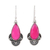 Ohrhänger aus Chalcedon - Ohrhänger aus rosafarbenem Chalcedon und Sterlingsilber