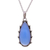 Chalcedony pendant necklace, 'Peaceful Blues' - Chalcedony and Sterling Silver Pendant Necklace from India