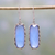 Chalcedony dangle earrings, 'Sea of Blue' - Blue Chalcedony and Sterling Silver Dangle Earrings thumbail