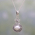 Cultured pearl pendant necklace, 'Pure Grace' - Cultured Pearl and Sterling Silver Pendant Necklace