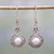 Cultured pearl dangle earrings, 'Pure Grace' - Cultured Pearl and Sterling Silver Dangle Earrings