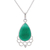 Onyx pendant necklace, 'Verdant Magnificence' - Green Onyx and Sterling Silver Pendant Necklace from India
