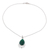 Onyx pendant necklace, 'Verdant Magnificence' - Green Onyx and Sterling Silver Pendant Necklace from India