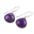Amethyst dangle earrings, 'Dancing Soul' - Amethyst and Sterling Silver Dangle Earrings from India (image 2c) thumbail