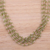 Collar de peridotos y perlas cultivadas - Collar de perlas cultivadas y peridotos de la India