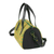 Handtasche mit Lederakzent und Baumwollgriff, 'Avocado Jungle'. - Handtasche mit Lederakzent und Baumwollapplikationen mit Henkel aus Indien