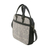 Leather accent cotton laptop bag, 'Savvy Traveler' - Leather Accent Cotton Applique Laptop Bag from India