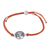 Sterling silver pendant bracelet, 'Divine Tree in Orange' - Sterling Silver Tree Pendant Bracelet in Orange from India (image 2c) thumbail